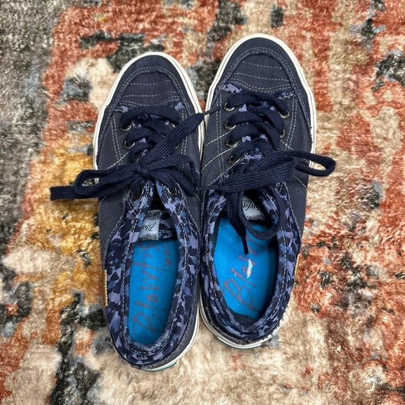 Blowfish Pascal Animal Print Canvas Rubber Sole Lace Up Pascal Sneakers - Picture 3 of 9